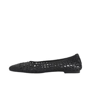 NEW Steve Madden Saxton Black Woven Pointed Toe Slip On Ballet Flats Shoes Sz 6